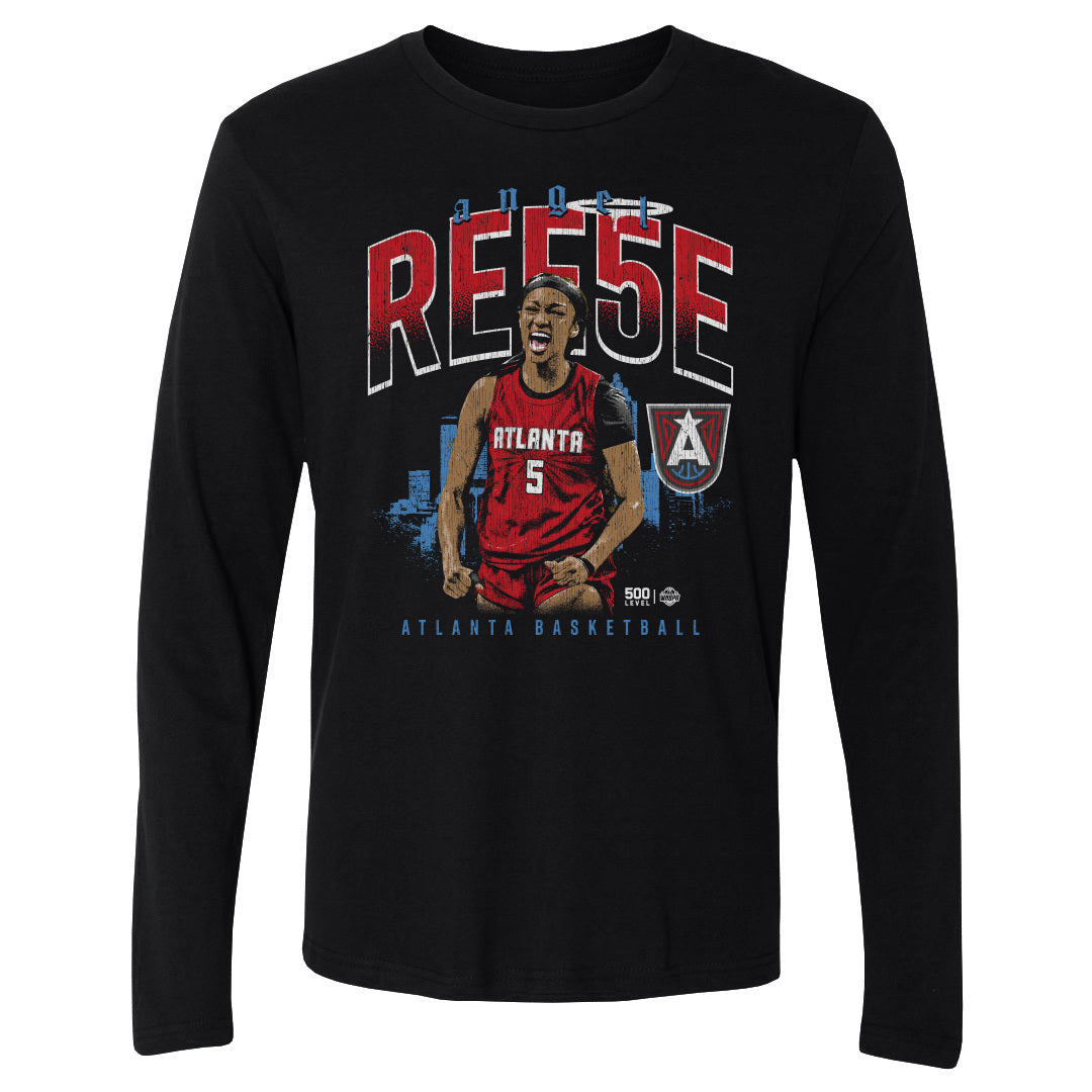 Black Atlanta basketball Reese graphic long-sleeve T-shirt