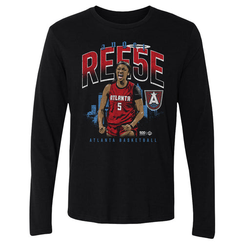 Black Atlanta basketball Reese graphic long-sleeve T-shirt
