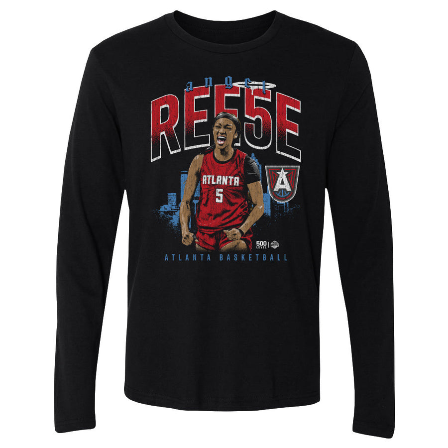 Black Atlanta basketball Reese graphic long-sleeve T-shirt