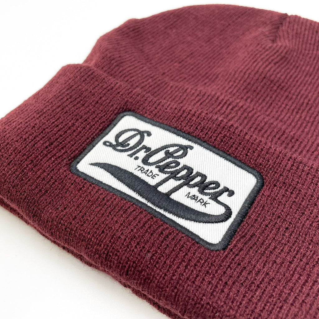 Dr Pepper Trademark Logo Beanie - Burgundy