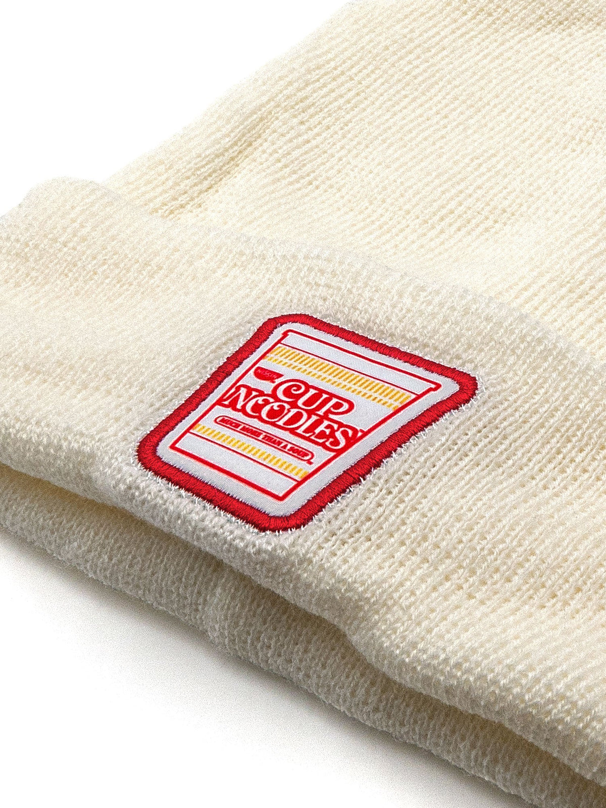 Cup Noodles Ramen Knit Beanie - White