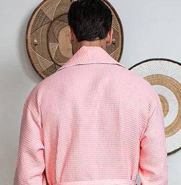 Premium Waffle Piping Robe for Men